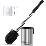 Hamitor Stainless Steel Toilet Bowl Brush Holder Set