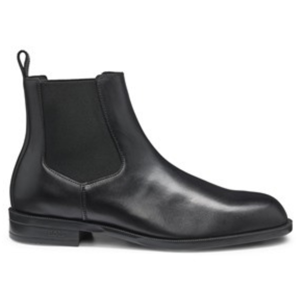 BOSS Men's Tayil Smooth Leather Slip on Chelsea Boot
