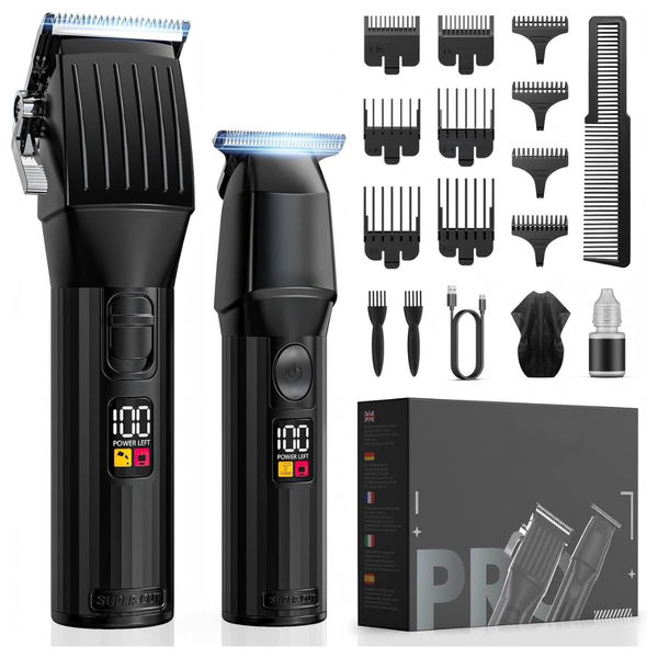 Solati Cordless Rechargeable Hair Clipper & Trimmer Set W/Accessories