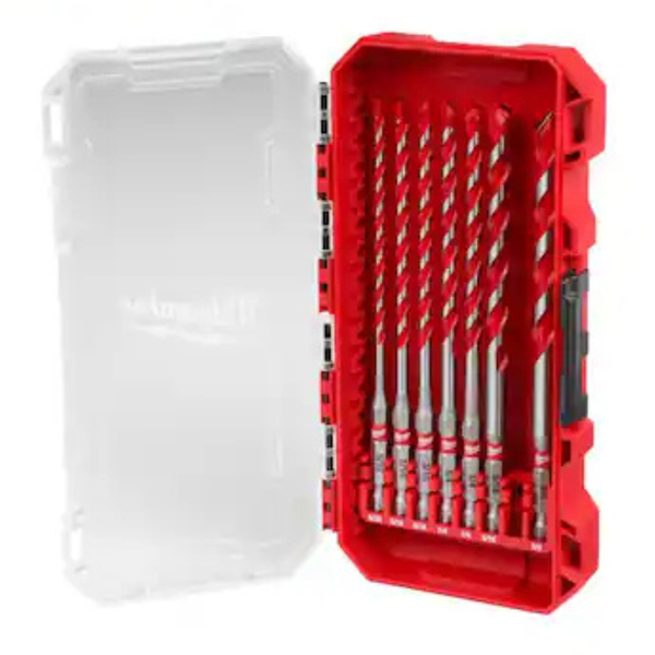 7-Piece Milwaukee Shockwave Carbide Hammer Drill Bit Kit