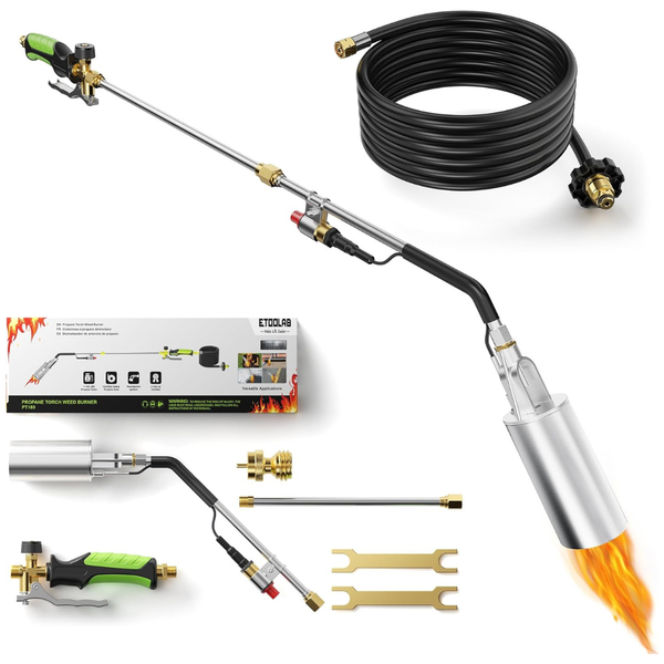 Propane Weed Torch Burner Kit With Self-Igniter & Turbo Trigger