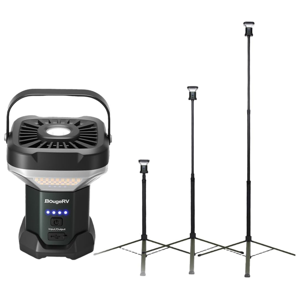 BougeRV 3200-Lumen LED 7.5' Adjustable Telescoping Camping Light