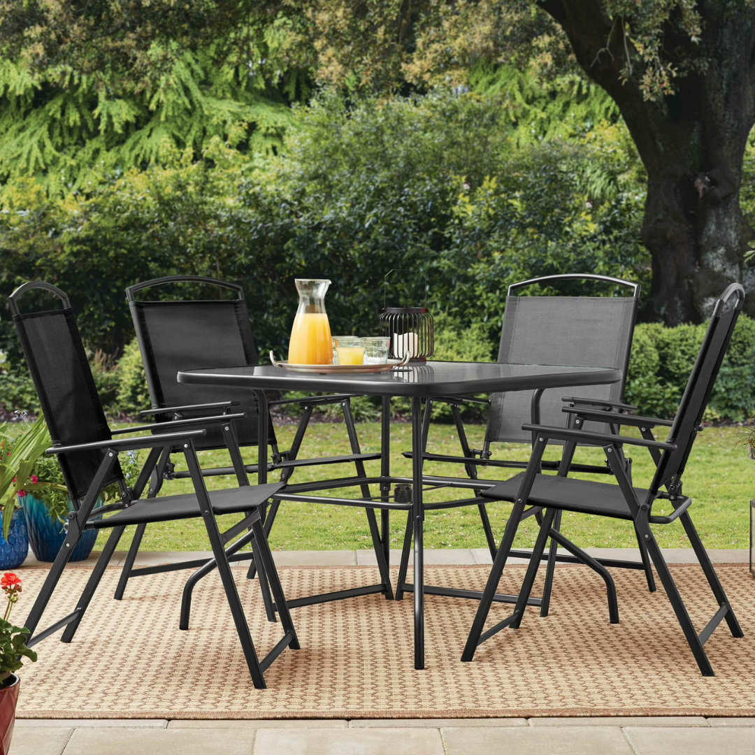 5-Piece Mainstays Albany Lane Steel Outdoor Patio Dining Set (3 Colors)