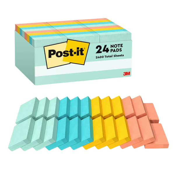 2400-Count (24pk X 100ct) Post-it Favorite Sticky Notes