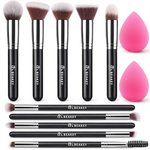 12-Piece Beakey Makeup Brush Set W/ Sponge & Cleaner