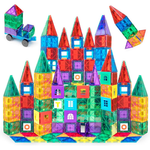100-Piece Playmags 3D Magnetic Tiles Building Blocks Set