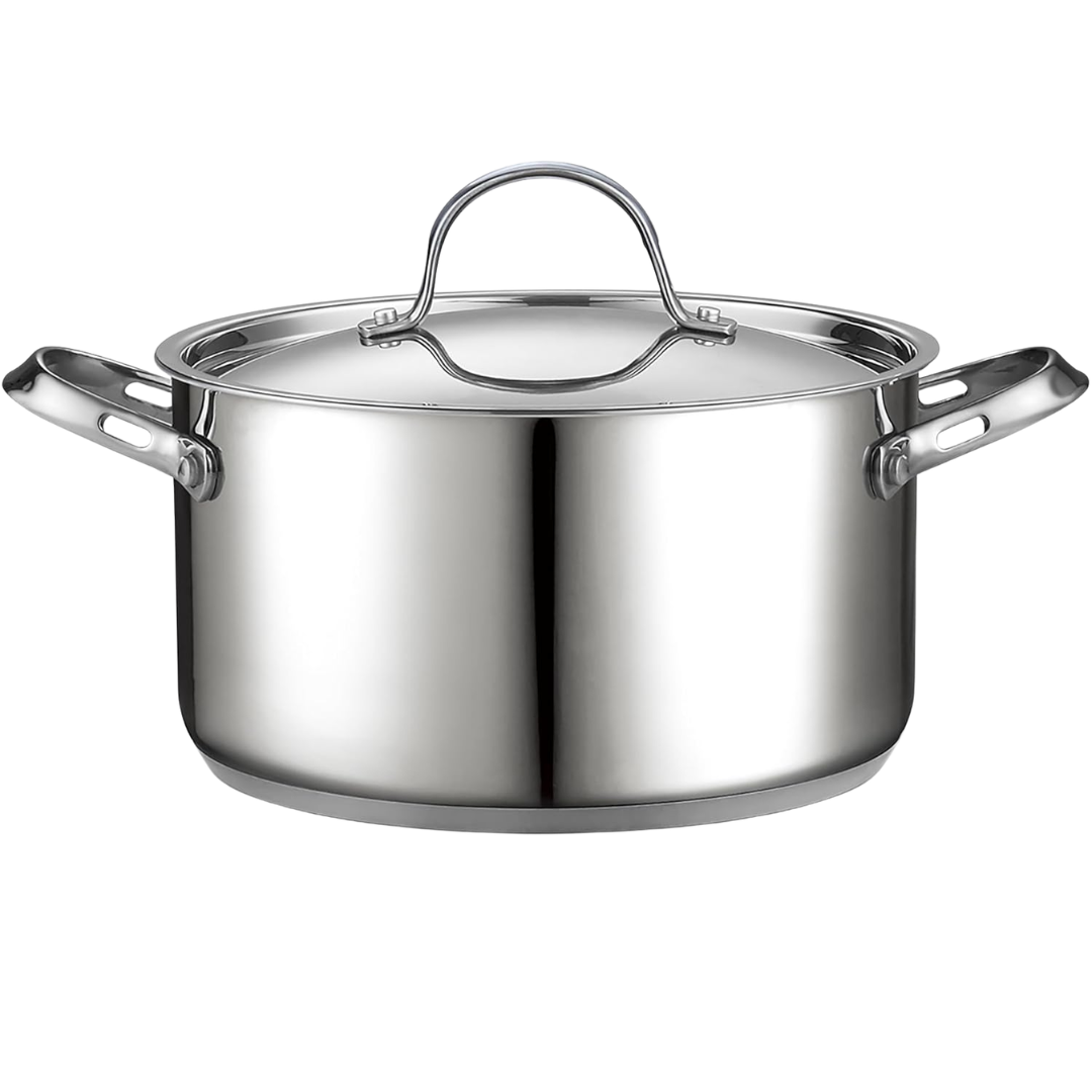 6-Qt Cooks Standard Stainless Steel Stockpot W/ Lid