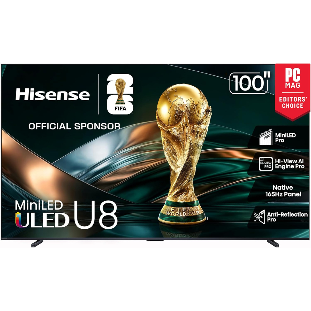 100" Hisense 100U8QG 4K Ultra HDR Smart ULED Google TV