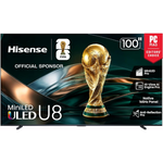 100" Hisense 100U8QG 4K Ultra HDR Smart ULED Google TV