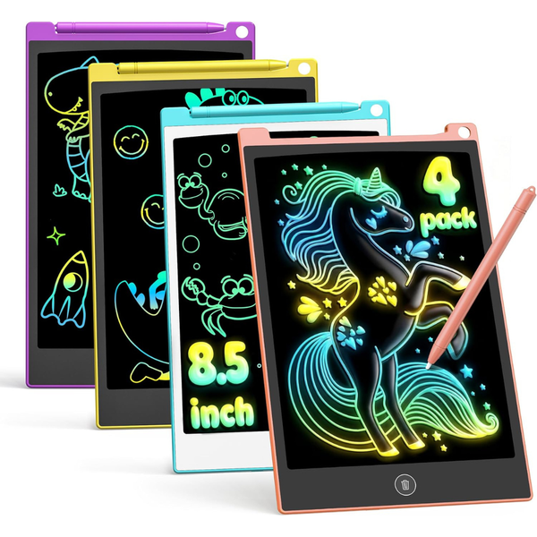 4-Pack Tecjoe 8.5'' LCD Writing Tablet Set