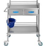 Stainless Steel Laboratory Service Trolley with Drawers