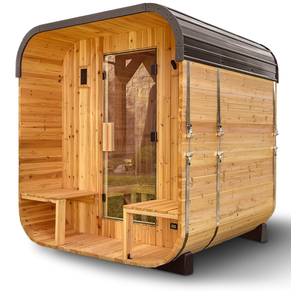 Backyard Discovery Lennon 2-4 Person Cedar Outdoor Cube Sauna