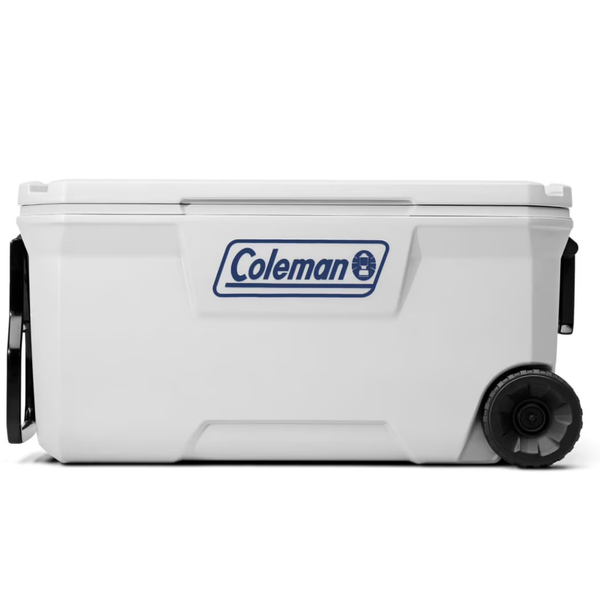 100-Qt Coleman Marine Cooler w/ UV Guard Lid & Wheels