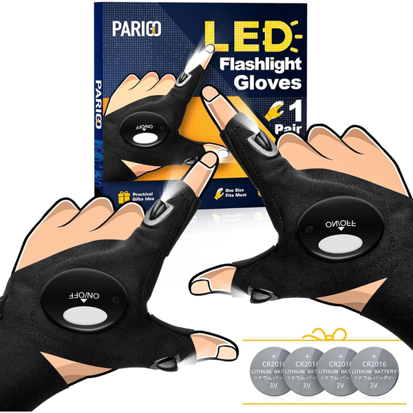 Parigo Finger LED Flashlight Gloves (1-Pair)