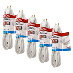 5-Pack Hyper Tough 6ft 16AWG Indoor Household Extension Cord