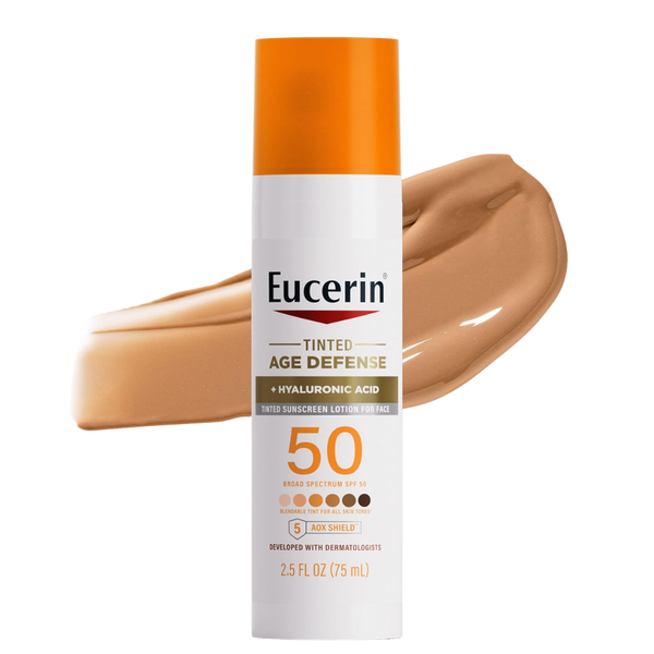 2.5-Oz Eucerin Sun Tinted Age Defense Face SPF 50 Sunscreen Lotion