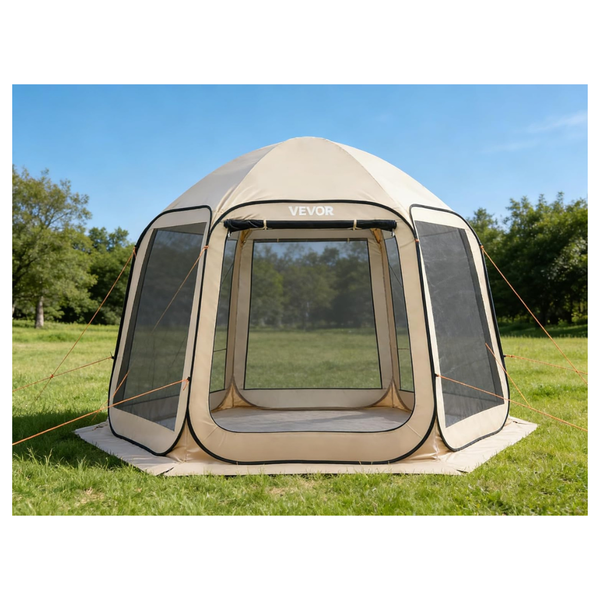 10 X 9.2Ft Vevor Pop-up Screen Room With Awning