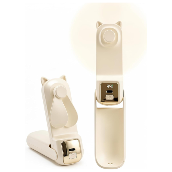 3-Speed FrSara Portable 2000mAh Rechargeable Mini Handheld Flip Fan (2 Colors)