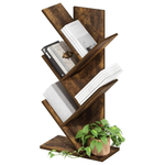 Furinno 5-Tier Tree Bookshelf With Angled Open Shelf