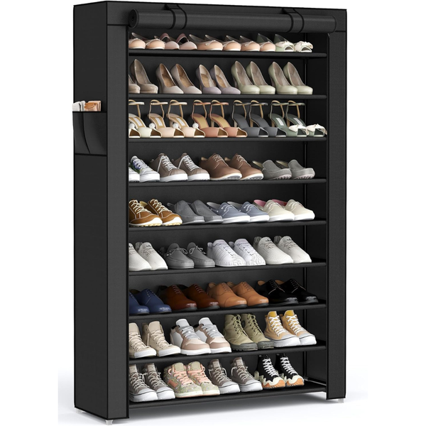 Songmics 10-Tier Non-Woven Shoe Storage Cabinet (2 Color Options)