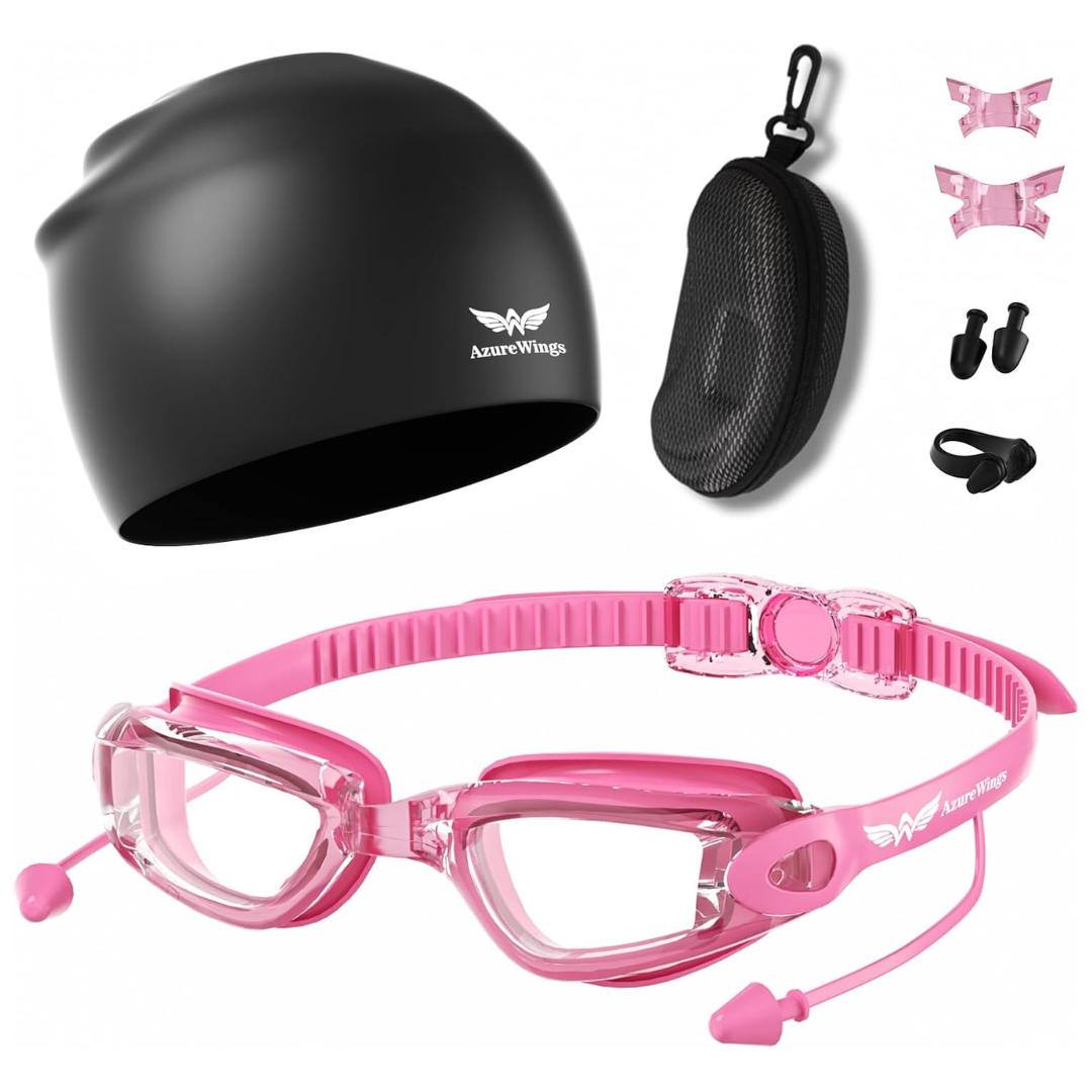 7-in-1 Swim Goggles & Swim Cap Set For Men & Women (Various)
