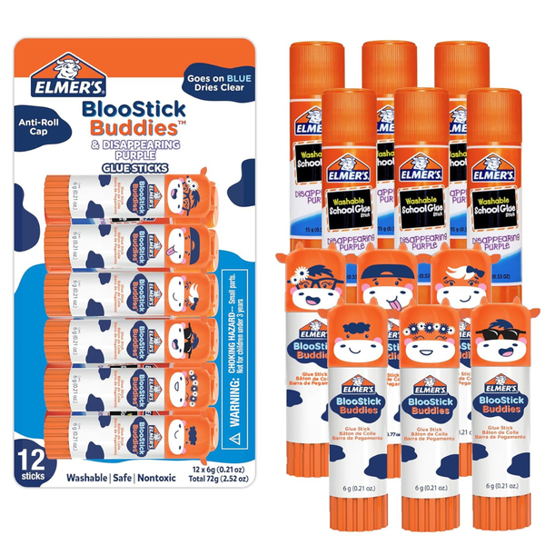12-Count Elmer's BlooStick Buddies Glue Sticks Combo-Pack (0.21 Oz)