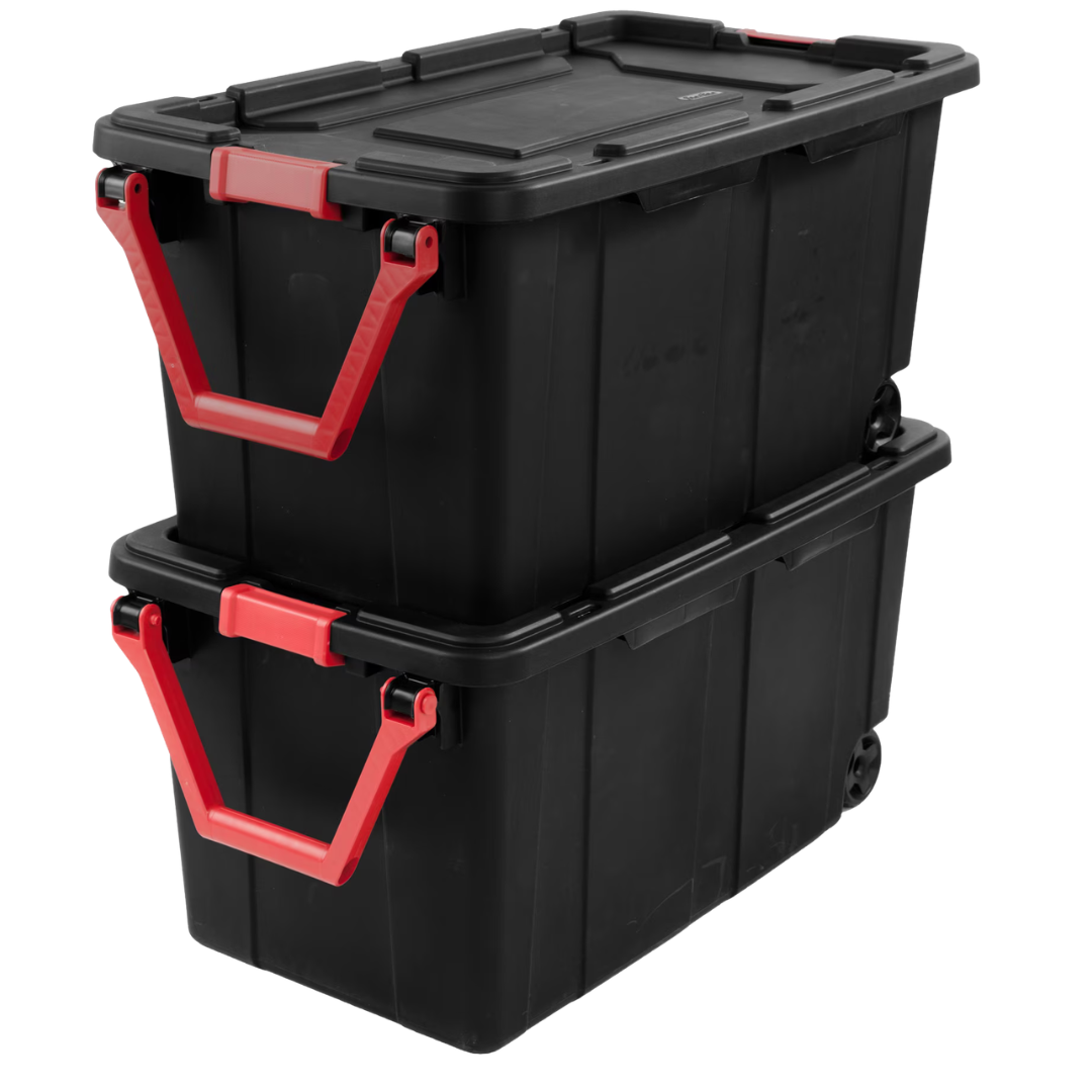 2-Pack 40-Gallon Sterilite Wheeled Industrial Totes (4 Colors)