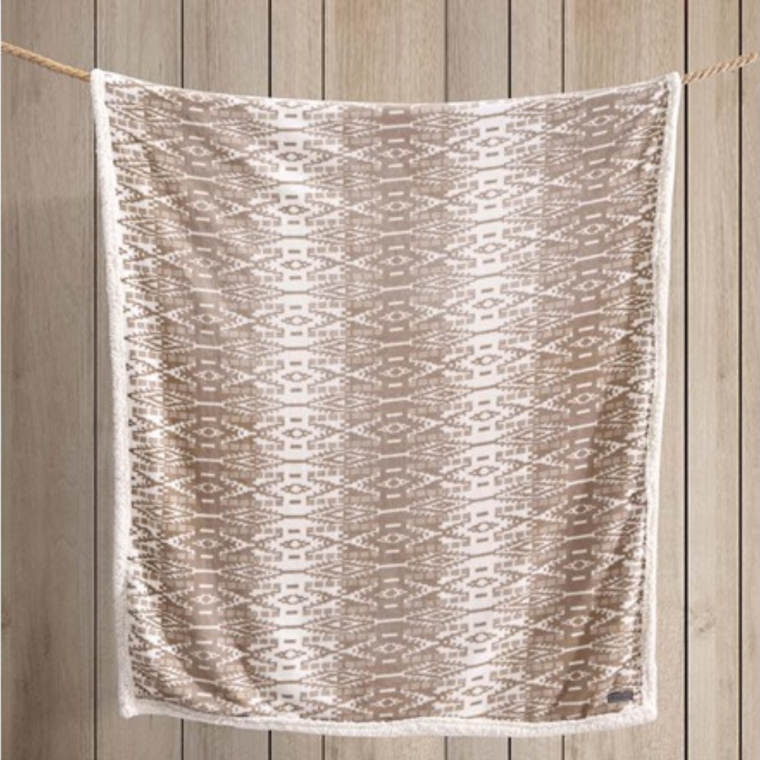 50" X 60 "Eddie Bauer Sherpa Fleece Throw Blanket