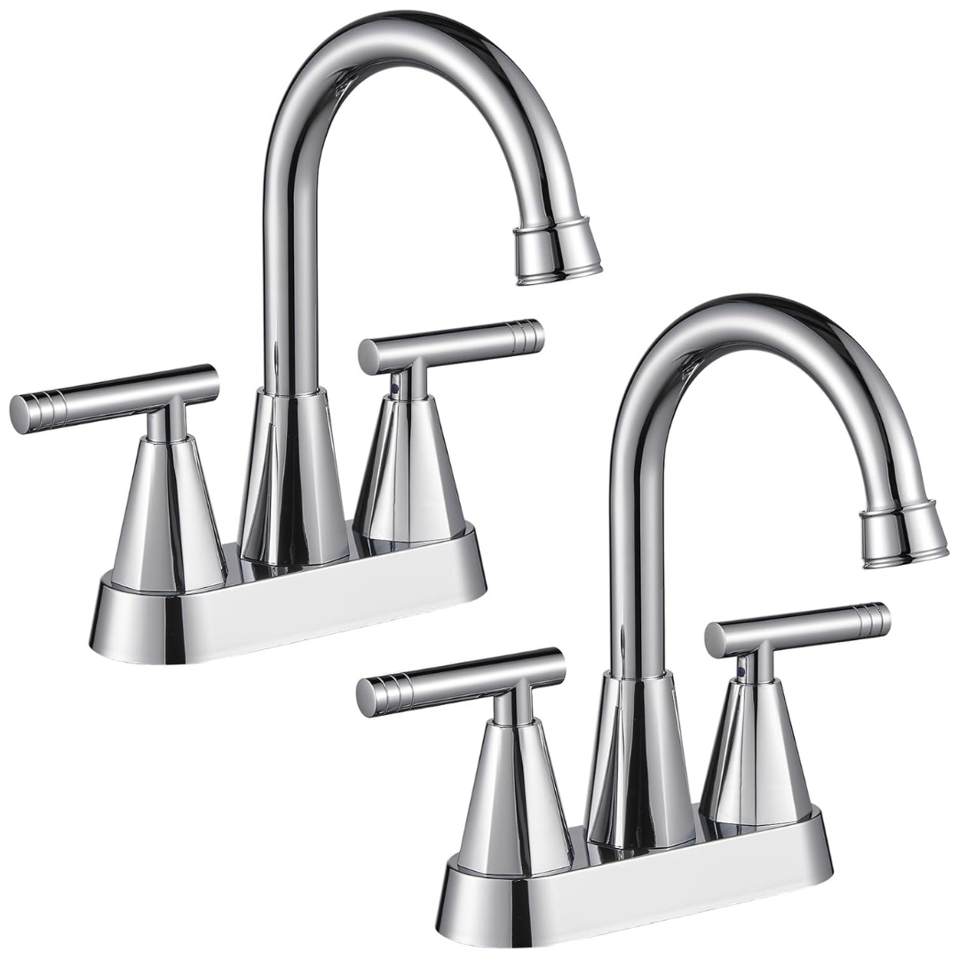2-Pack Cobbe Bathroom Faucets With Pop Up Drain & 2 Supply Hoses