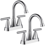 2-Pack Cobbe Bathroom Faucets With Pop Up Drain & 2 Supply Hoses