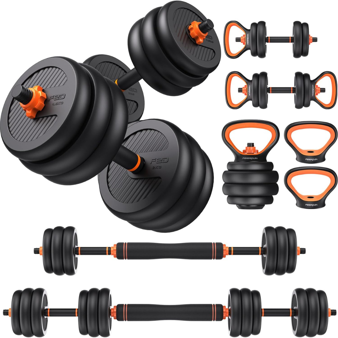 22.5lbs 5-in-1 DS2 Adjustable Free Weight Set With Connector (Pair)