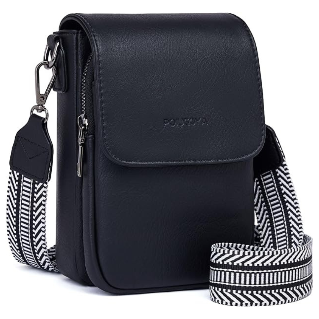 POIUGOYA Triple Compartment Small Crossbody Bag (Various Colors)