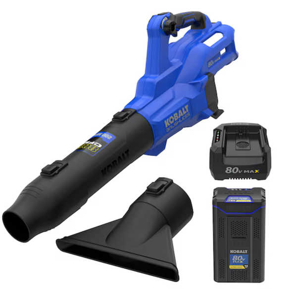 Kobalt 80-volt 800-CFM 200-MPH Leaf Blower with 4 Ah Battery & Charger