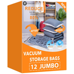 12-Pack Gongshi Plastic Vacuum Storage Bags