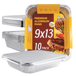 10-Pack Katbite Disposable 9x13" Aluminum Foil Pans w/ Lids