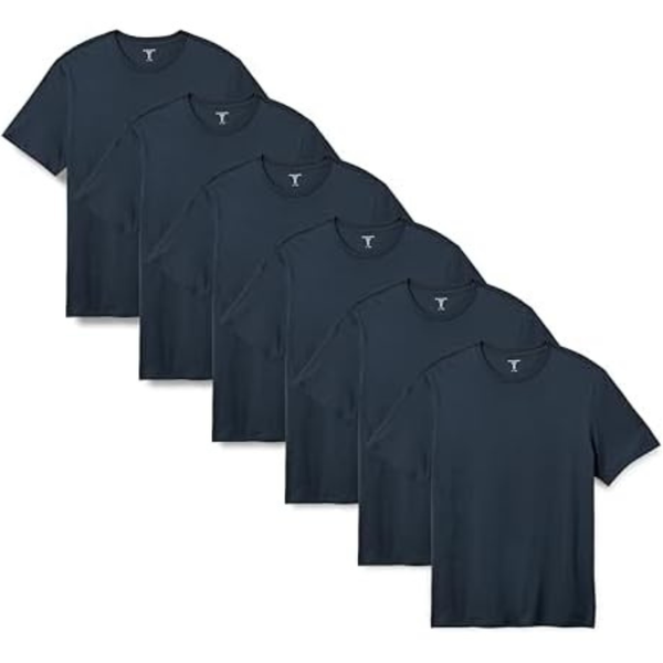 6-Pack Amazon Essentials Men's Regular-Fit Short-Sleeve T-Shirt