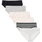 6-Pack Amazon Essentials Women's Cotton Hipster Underwear