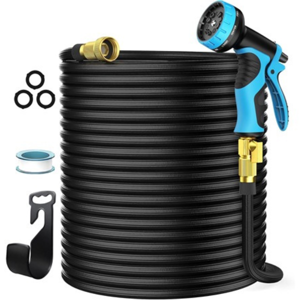 100ft Expandable 10-Spray Modes Garden Hose with Nozzle