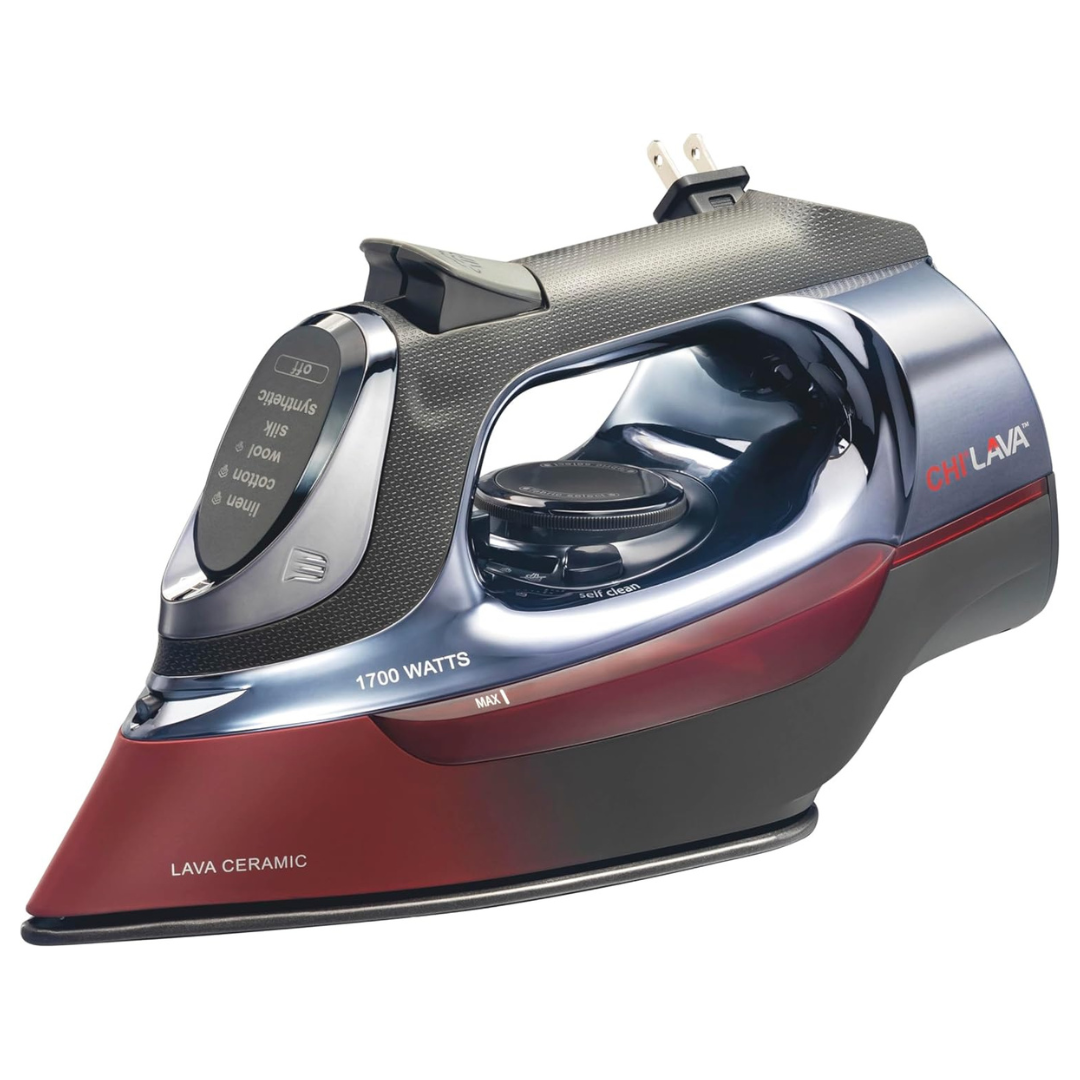 CHI 1700W Professional Clothing Steam Iron With 8' Retractable Cord