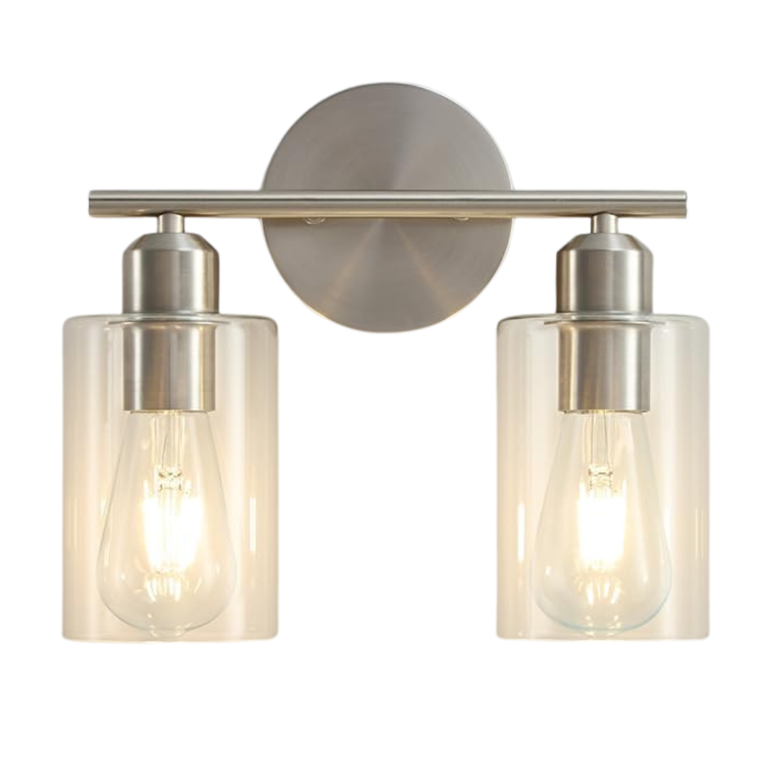 2-Light Brushed Nickel Vanity Lights