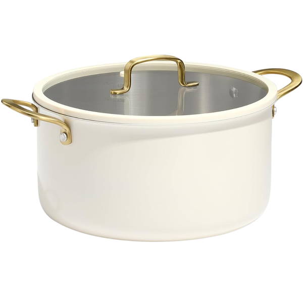 8-Qt Carote Full Clad Tri Ply Stainless Steel Stock Pot With Lid (3 Colors)
