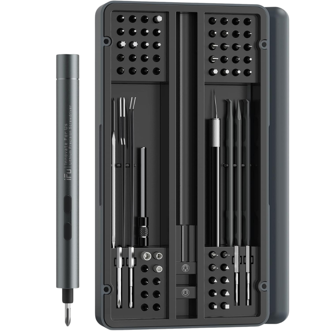 90-in-1 Precision Mini Electric Screwdriver Kit With Bits & LED