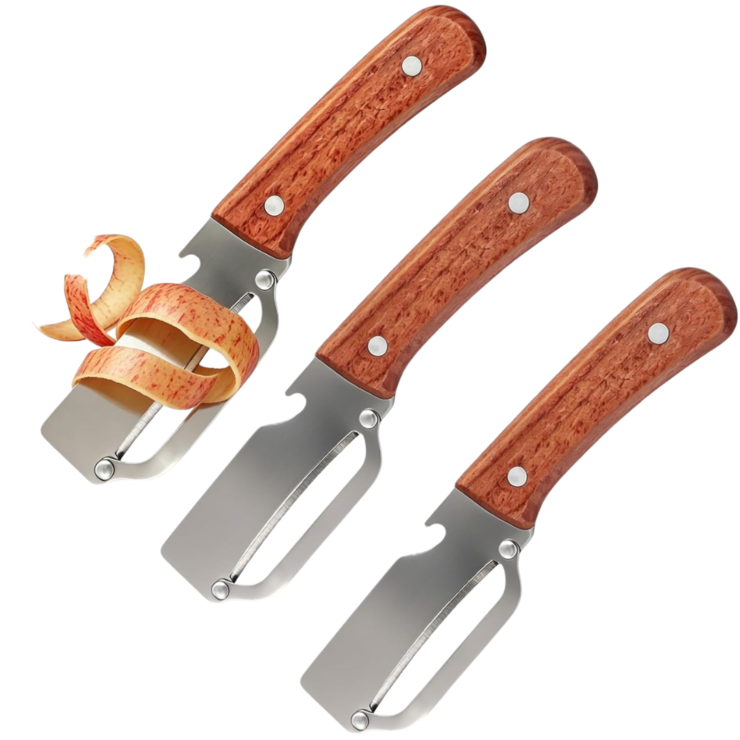3-Pack DabaTag Stainless Steel Peeler