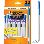 10-Count BIC Cristal Xtra Smooth Medium Point Ballpoint Pens (1.0mm)