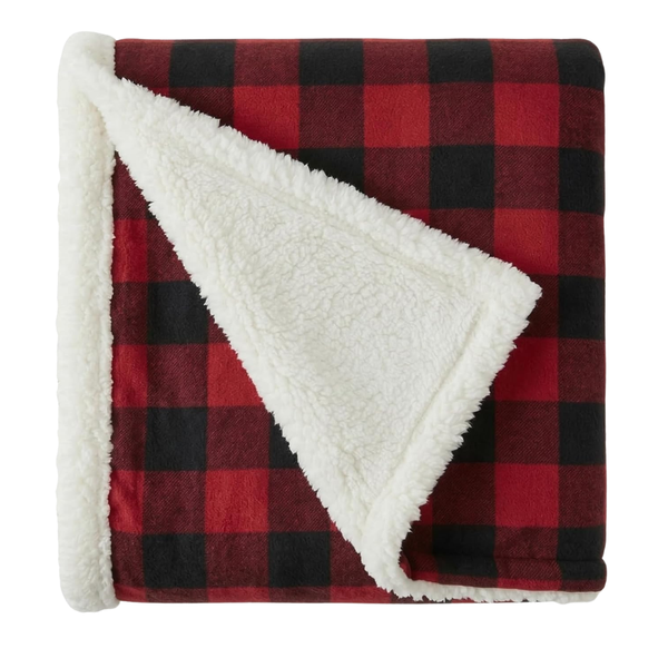 50" X 60" Eddie Bauer Home Plush Sherpa Fleece Throw Blanket