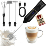 Zulay Kitchen Rechargeable Handheld Milk Frother