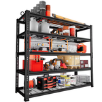 5-Tier 48"W x 72"H x 18"D Adjustable Heavy Duty Metal Shelving Unit