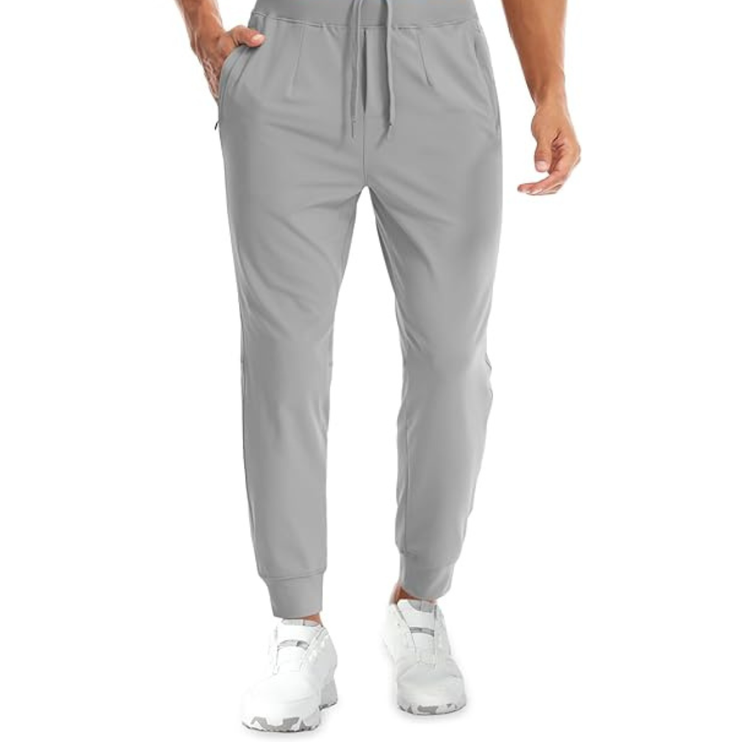 Aolesy Men's Joggers Sweatpants with Zipper Pockets