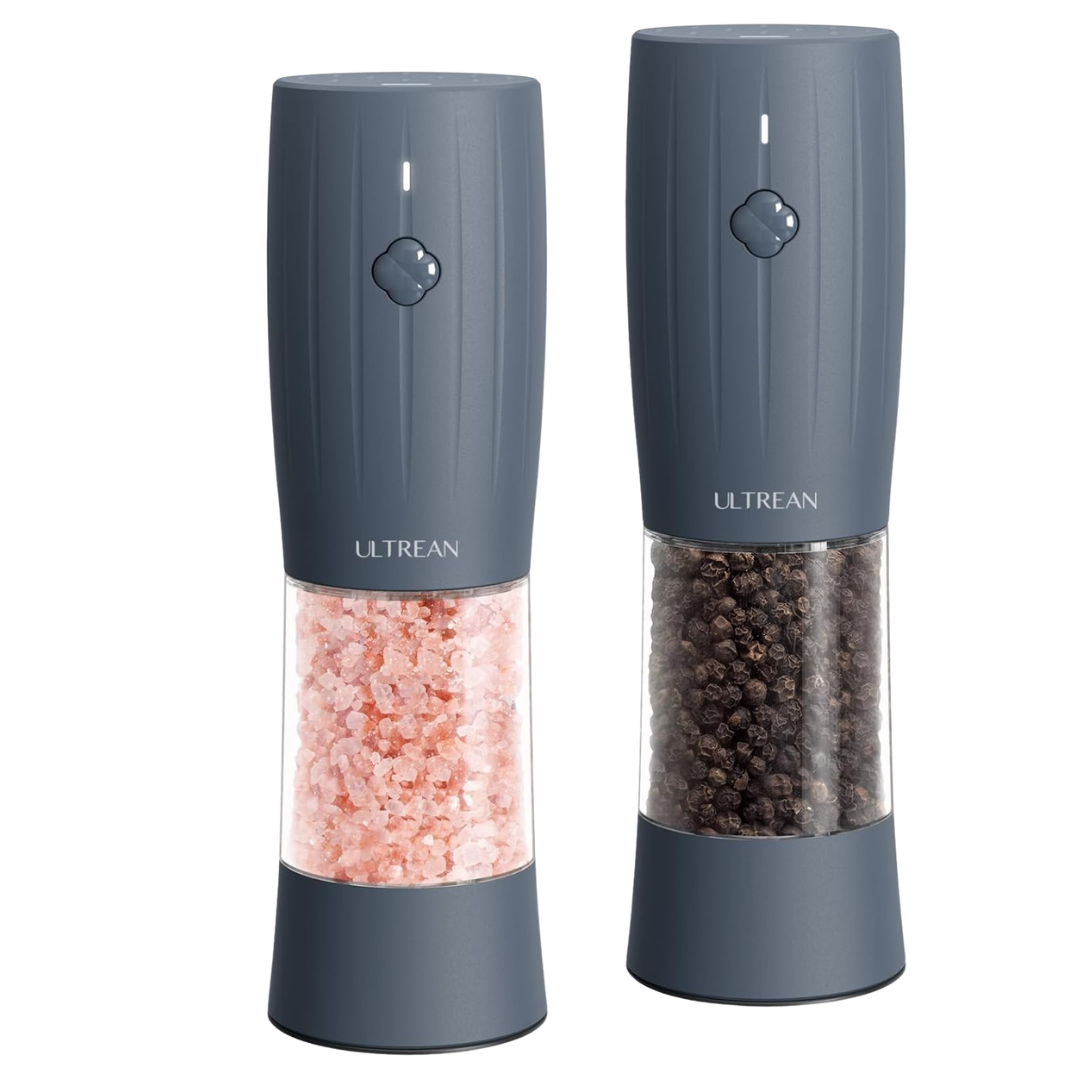 USB-C Rechargeable Salt And Pepper Grinder Set With W/ LED Light