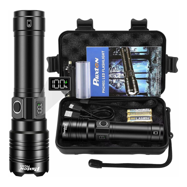 10000 High Lumens Rechargeable LED Flashlight